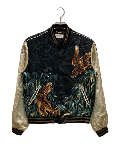 Saint Laurent Paris（サンローランパリ）Saint Laurent Paris (サンローランパリ) イーグルタイガースカジャンスーベニアブルゾン ブラック サイズ:44の古着・服飾アイテム