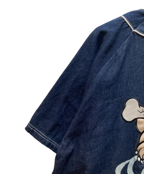 GALFY（ガルフィー）GALFY (ガルフィー) デニムベースボールシャツ インディゴ サイズ:XLの古着・服飾アイテム