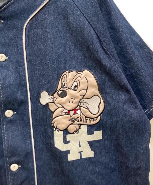 GALFY（ガルフィー）GALFY (ガルフィー) デニムベースボールシャツ インディゴ サイズ:XLの古着・服飾アイテム