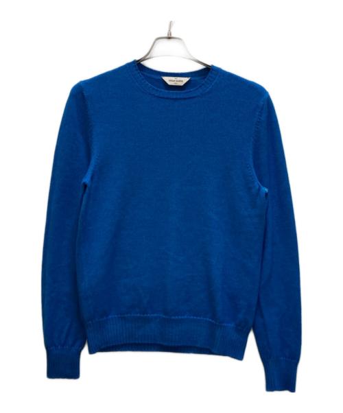 GRAN SASSO（グランサッソ）GRAN SASSO (グランサッソ) ミドルゲージ クルーネック ニット ブルー サイズ:46の古着・服飾アイテム