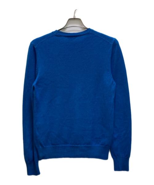 GRAN SASSO（グランサッソ）GRAN SASSO (グランサッソ) ミドルゲージ クルーネック ニット ブルー サイズ:46の古着・服飾アイテム