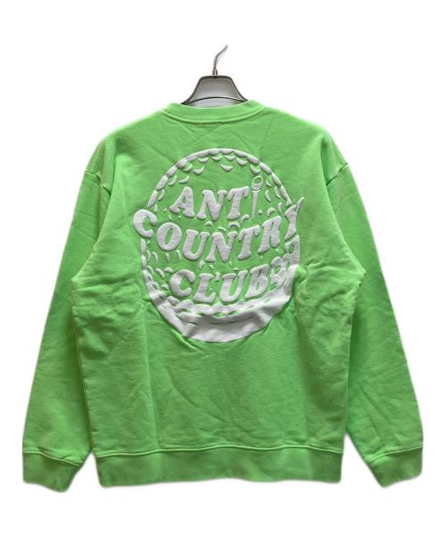 ACC（エーシーシ）ACC (エーシーシ) ANTI COUNTRY CLUB (アンタイ カントリー クラブ) プリントスウェット グリーン サイズ:Lの古着・服飾アイテム