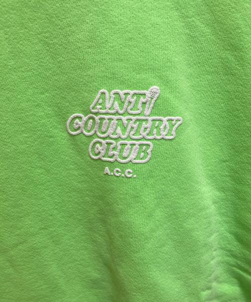 ACC（エーシーシ）ACC (エーシーシ) ANTI COUNTRY CLUB (アンタイ カントリー クラブ) プリントスウェット グリーン サイズ:Lの古着・服飾アイテム