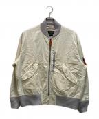 BEAMS PLUSビームスプラス）の古着「ミリタリーフライトブルゾン」｜ベージュ