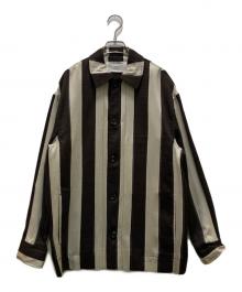 TODAYFUL（トゥデイフル）の古着「ジャガードストライプジャケット」｜ベージュ