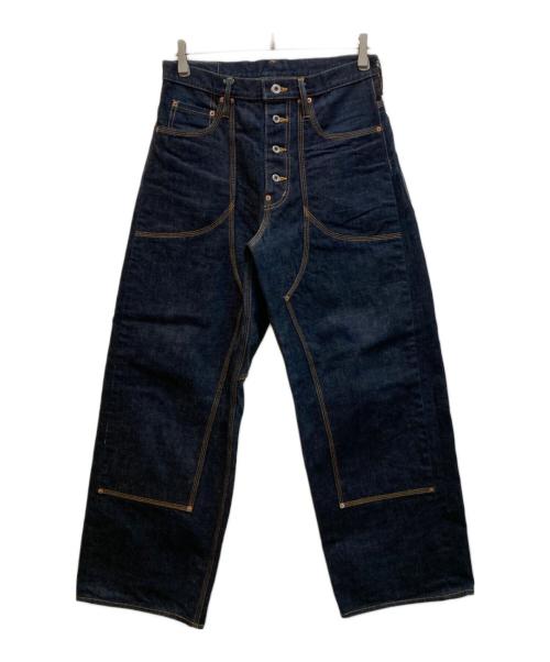 SUGARHILL（シュガーヒル）SUGARHILL (シュガーヒル) クラシカルダブルニーデニムトラウザーズ インディゴ サイズ:size 32の古着・服飾アイテム