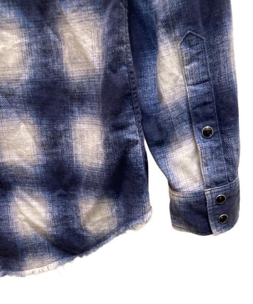 MINEDENIM（マインデニム）MINEDENIM (マインデニム) オンブレチェックシャツ ブルー サイズ:１の古着・服飾アイテム