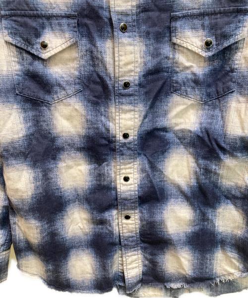 MINEDENIM（マインデニム）MINEDENIM (マインデニム) オンブレチェックシャツ ブルー サイズ:１の古着・服飾アイテム