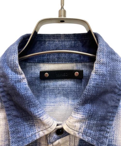MINEDENIM（マインデニム）MINEDENIM (マインデニム) オンブレチェックシャツ ブルー サイズ:１の古着・服飾アイテム