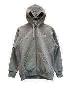 THE NORTH FACEザ ノース フェイス）の古着「スクエアロゴ フルジップ スウェット フーディー」｜グレー