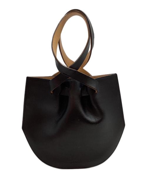 MARROW（マロウ）marrow (マロウ) レザーハンドバッグ ブラックの古着・服飾アイテム