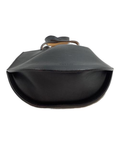 MARROW（マロウ）marrow (マロウ) レザーハンドバッグ ブラックの古着・服飾アイテム