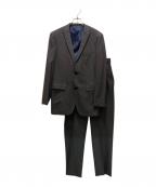 BURBERRY BLACK LABELバーバリーブラックレーベル）の古着「ストライプセットアップ」｜グレー