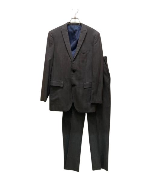 BURBERRY BLACK LABEL（バーバリーブラックレーベル）BURBERRY BLACK LABEL (バーバリーブラックレーベル) ストライプセットアップ グレー サイズ:40Lの古着・服飾アイテム