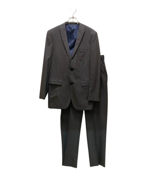 BURBERRY BLACK LABEL（バーバリーブラックレーベル）BURBERRY BLACK LABEL (バーバリーブラックレーベル) ストライプセットアップ グレー サイズ:40Lの古着・服飾アイテム