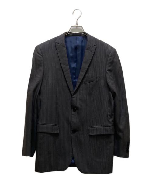 BURBERRY BLACK LABEL（バーバリーブラックレーベル）BURBERRY BLACK LABEL (バーバリーブラックレーベル) ストライプセットアップ グレー サイズ:40Lの古着・服飾アイテム