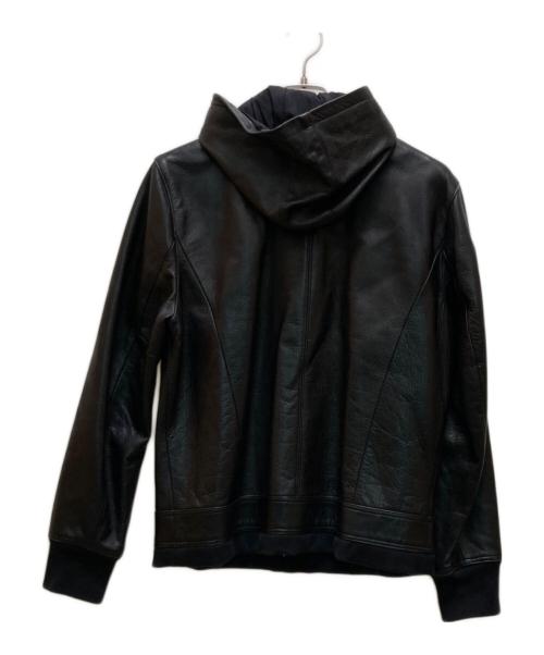 Y'2 leather（ワイツーレザー）Y'2 LEATHER (ワイツーレザー) フーデッドカウレザージャケット ブラック サイズ:４２の古着・服飾アイテム