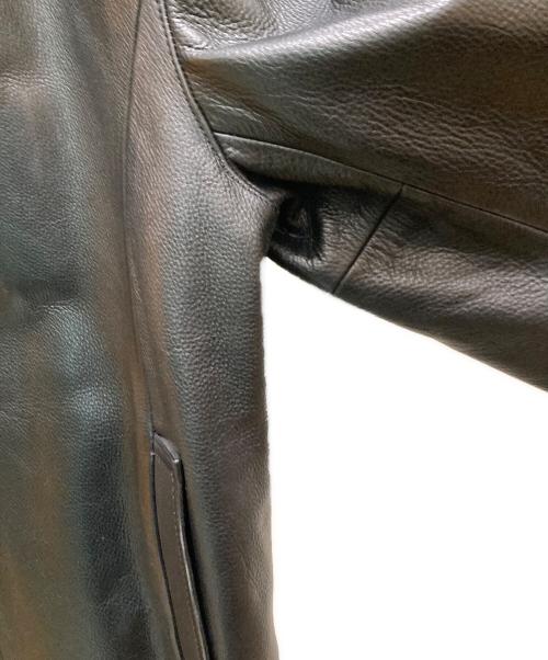 Y'2 leather（ワイツーレザー）Y'2 LEATHER (ワイツーレザー) フーデッドカウレザージャケット ブラック サイズ:４２の古着・服飾アイテム