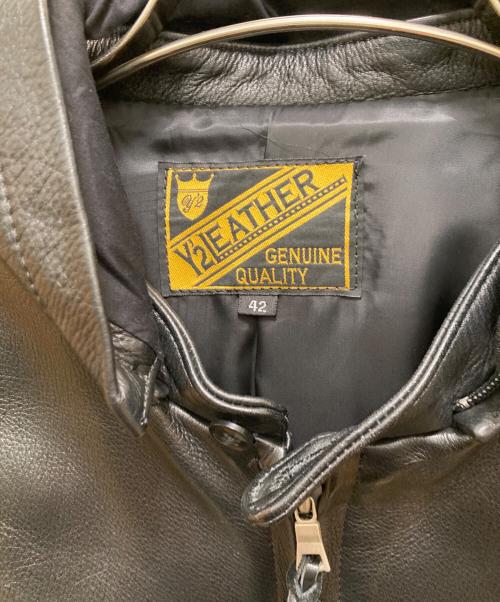 Y'2 leather（ワイツーレザー）Y'2 LEATHER (ワイツーレザー) フーデッドカウレザージャケット ブラック サイズ:４２の古着・服飾アイテム