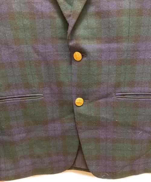 BROOKS BROTHERS（ブルックスブラザーズ）BROOKS BROTHERS (ブルックスブラザーズ) ブラックウォッチ2Bテーラードジャケット ブラック×グリーン サイズ:UK38の古着・服飾アイテム