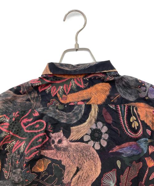 PAUL SMITH（ポールスミス）Paul Smith (ポールスミス) モンキープリントレギュラーカラーシャツ ブラック サイズ:XLの古着・服飾アイテム