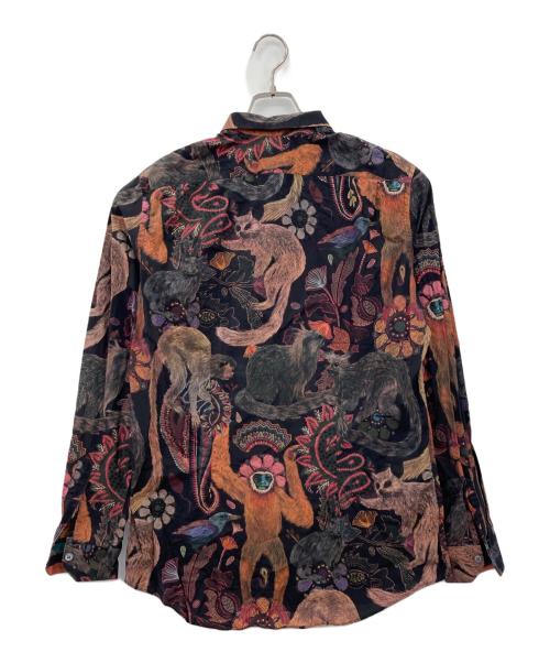 PAUL SMITH（ポールスミス）Paul Smith (ポールスミス) モンキープリントレギュラーカラーシャツ ブラック サイズ:XLの古着・服飾アイテム