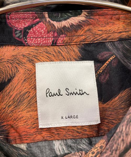 PAUL SMITH（ポールスミス）Paul Smith (ポールスミス) モンキープリントレギュラーカラーシャツ ブラック サイズ:XLの古着・服飾アイテム
