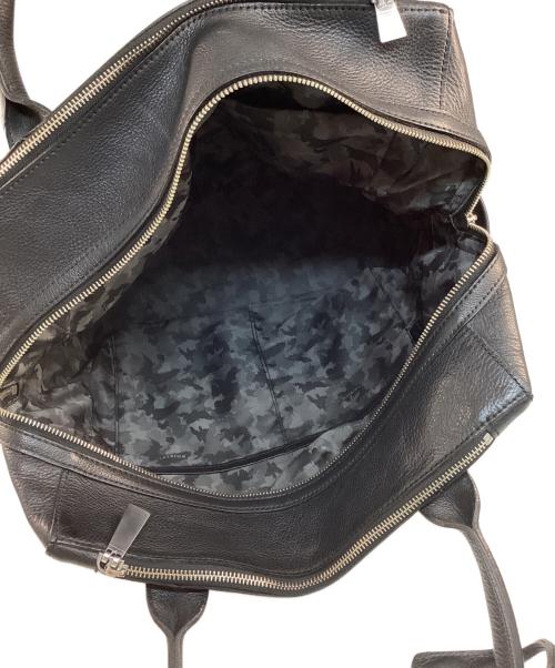 aniary（アニアリ）aniary (アニアリ) 裏地カモフラ シュリンクレザートートバッグ ブラックの古着・服飾アイテム