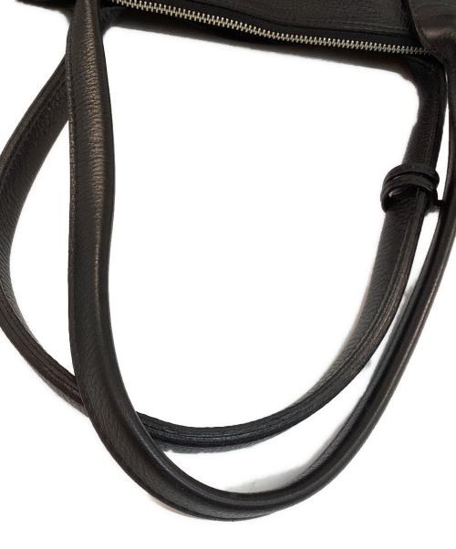 aniary（アニアリ）aniary (アニアリ) 裏地カモフラ シュリンクレザートートバッグ ブラックの古着・服飾アイテム