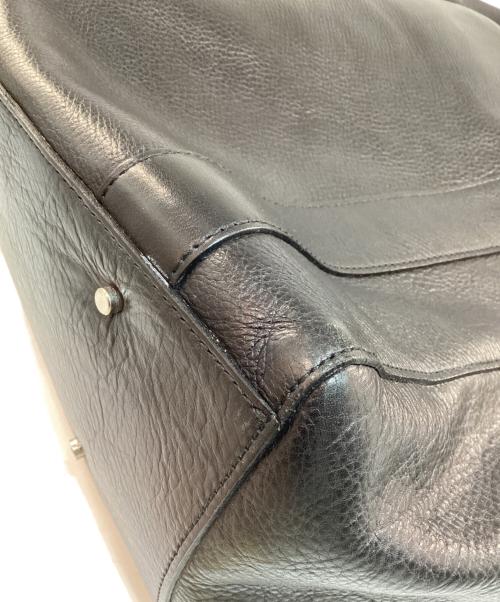 aniary（アニアリ）aniary (アニアリ) 裏地カモフラ シュリンクレザートートバッグ ブラックの古着・服飾アイテム