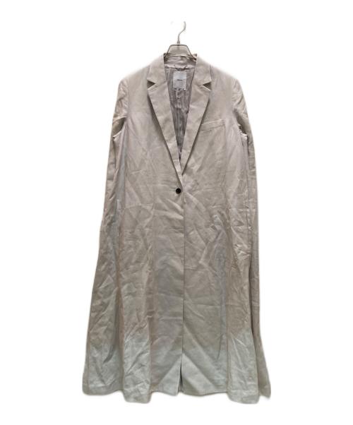 ebure（エブール）EBURE (エブール) 1Bロングコート ベージュ サイズ:38の古着・服飾アイテム