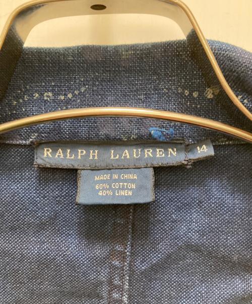 RALPH LAUREN（ラルフローレン）RALPH LAUREN (ラルフローレン) ペイズリーチャイナデニムジャケット インディゴ サイズ:14の古着・服飾アイテム