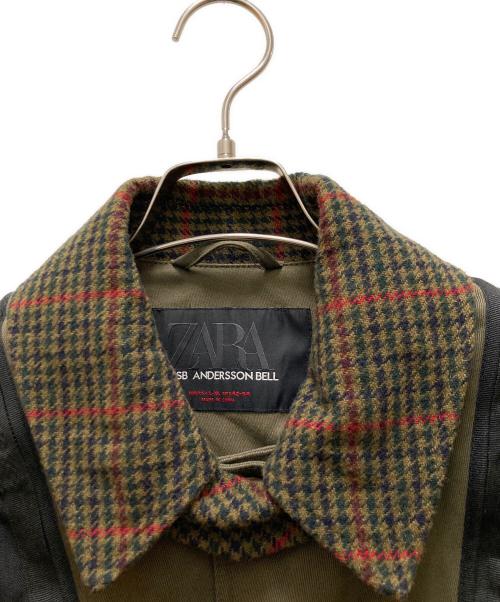 ZARA（ザラ）ZARA (ザラ) ANDERSSON BELL (アンダーソンベル) コラボディタッチャブルトレンチコート カーキ×ブラック サイズ:LーXL 未使用品の古着・服飾アイテム