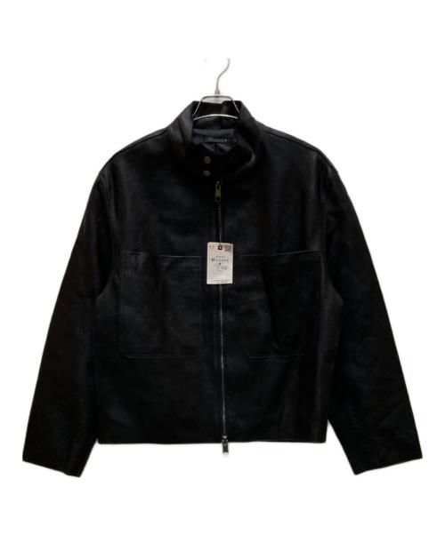 ZARA（ザラ）ZARA (ザラ) ポケットデザイン スタンドカラーカウレザ-ジャケット ブラック サイズ:M 未使用品の古着・服飾アイテム