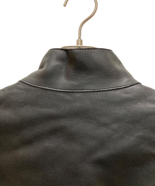 ZARA（ザラ）ZARA (ザラ) ポケットデザイン スタンドカラーカウレザ-ジャケット ブラック サイズ:M 未使用品の古着・服飾アイテム