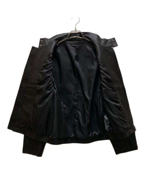 ZARA（ザラ）ZARA (ザラ) ポケットデザイン スタンドカラーカウレザ-ジャケット ブラック サイズ:M 未使用品の古着・服飾アイテム