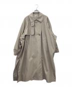 IENAイエナ）の古着「PE/ポプリンオーバートレンチコート」｜グレー