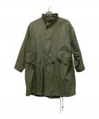 URBAN RESEARCH DOORSアーバンリサーチドアーズ）の古着「スタンドカラーモッズコート」｜グリーン