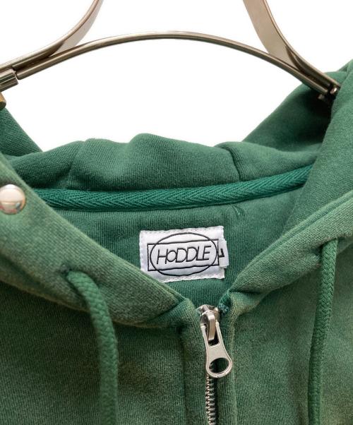 hoddle（ホドル）HODDLE (ホドル) スタッズ付きフードパーカー グリーン サイズ:Ⅼの古着・服飾アイテム