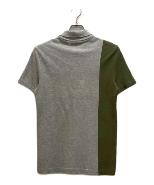 LACOSTE（ラコステ）LACOSTE (ラコステ) ブロッキングポロシャツ グレー×グリーン サイズ:Sの古着・服飾アイテム