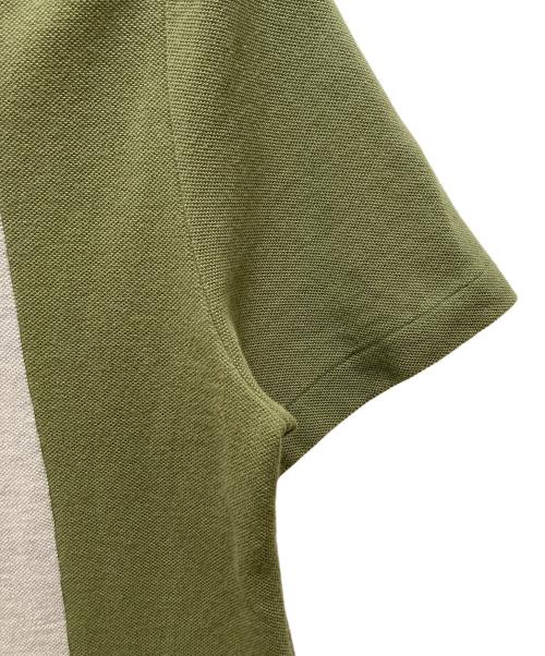 LACOSTE（ラコステ）LACOSTE (ラコステ) ブロッキングポロシャツ グレー×グリーン サイズ:Sの古着・服飾アイテム