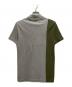 LACOSTE (ラコステ) ブロッキングポロシャツ グレー×グリーン サイズ:S：5000円