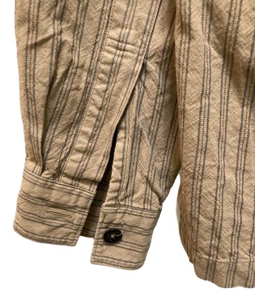 MHL（エムエイチエル）MHL (エムエイチエル) バンドカラーシャツ ベージュ サイズ:Mの古着・服飾アイテム