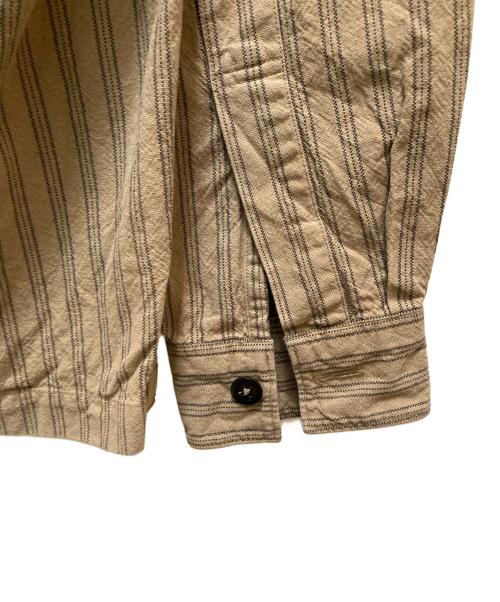 MHL（エムエイチエル）MHL (エムエイチエル) バンドカラーシャツ ベージュ サイズ:Mの古着・服飾アイテム