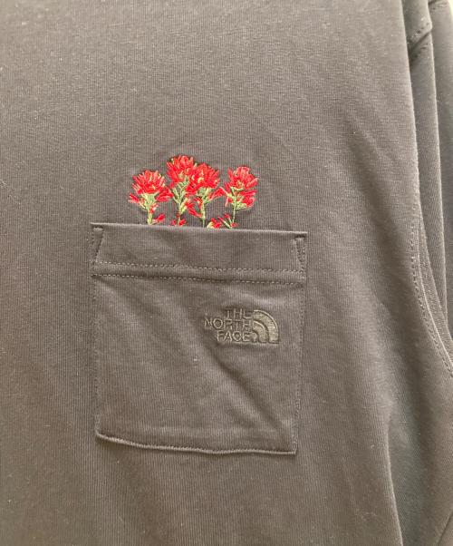 THE NORTH FACE（ザ ノース フェイス）THE NORTH FACE (ザ ノース フェイス) ロングスリーブフラッシュドライフラワーロゴティー ブラック サイズ:L 未使用品の古着・服飾アイテム