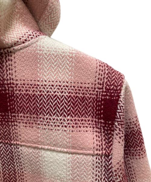 KITH（キス）KITH (キス) 裏ボアフーデッドチェックジャケット ピンク×パープル サイズ:Mの古着・服飾アイテム