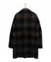 BOSS (ボス) リラックスフィット ブラック チェック ウール チェスターコート ブラウン サイズ:UK50：18000円