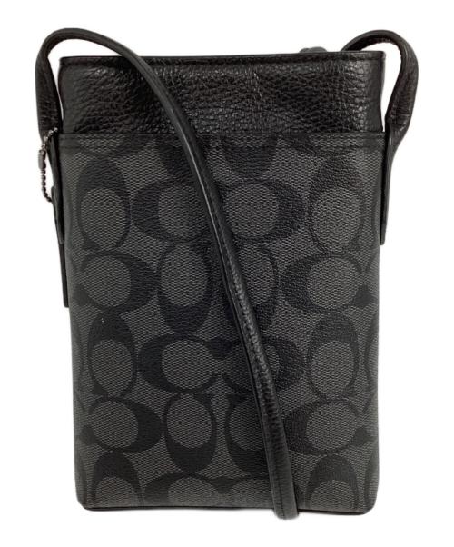 COACH（コーチ）COACH (コーチ) レザーショルダーバッグ ブラックの古着・服飾アイテム