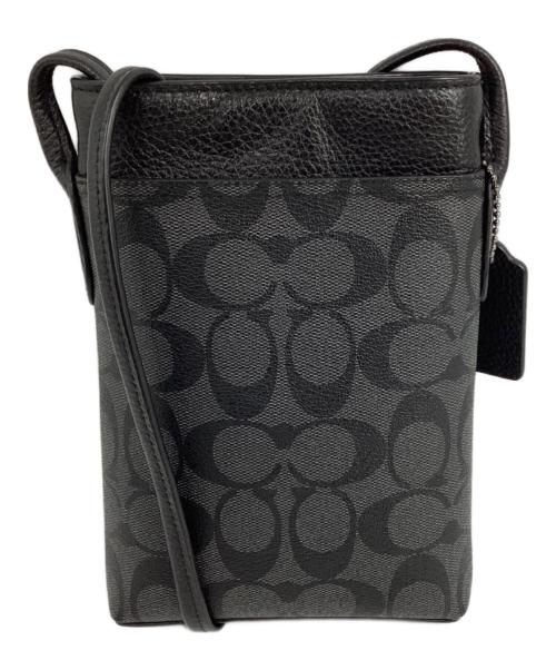 COACH（コーチ）COACH (コーチ) レザーショルダーバッグ ブラックの古着・服飾アイテム