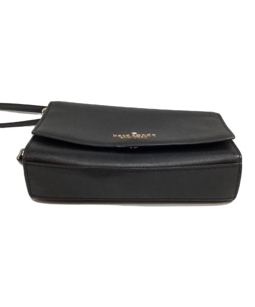 Kate Spade（ケイトスペード）Kate Spade (ケイトスペード) レザーショルダーバッグ ブラックの古着・服飾アイテム